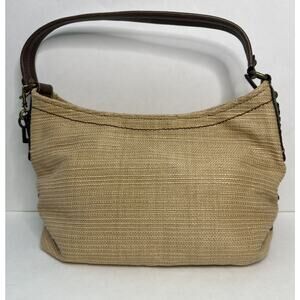 Fossil Genuine Classic 1954 Shoulder Bag Natural & Leather Floral Print Inside